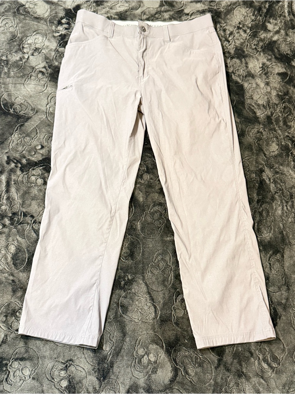 Orvis Mens 38x30 Gray Tech Pants Stretch Hiking Travel Gorpcore Outdoor